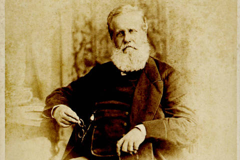 Fotografia: o imperador Dom Pedro 2º em visita a Nova York (EUA), em foto de 1876. Imagem publicada no livro 